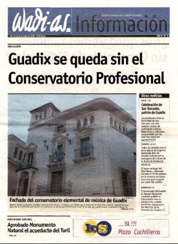'Wadi-as información : periódico semanal de la comarca de Guadix.' - Año 0 Número 6 - 2002 mayo 18