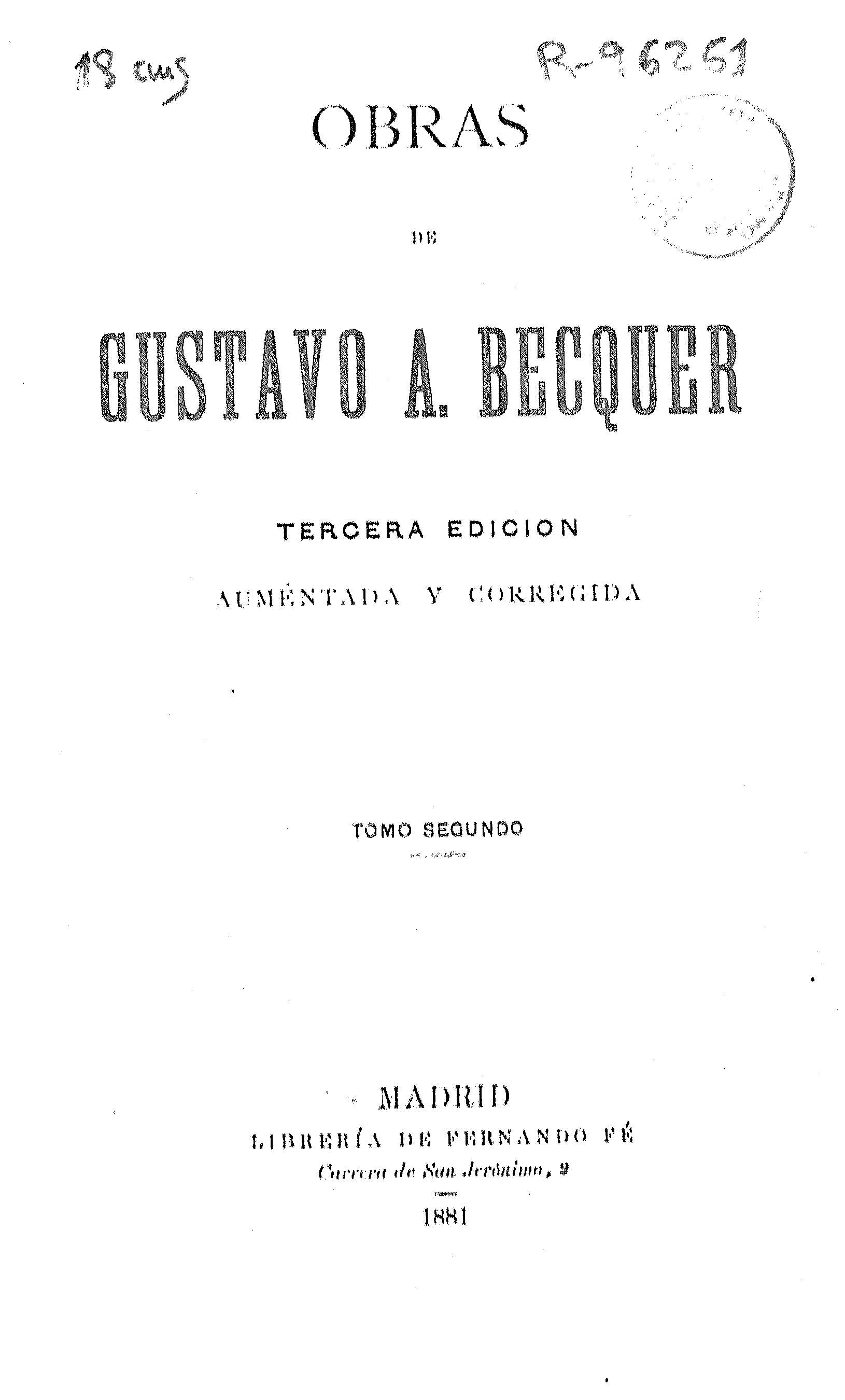 Obras de Gustavo A. Becquer