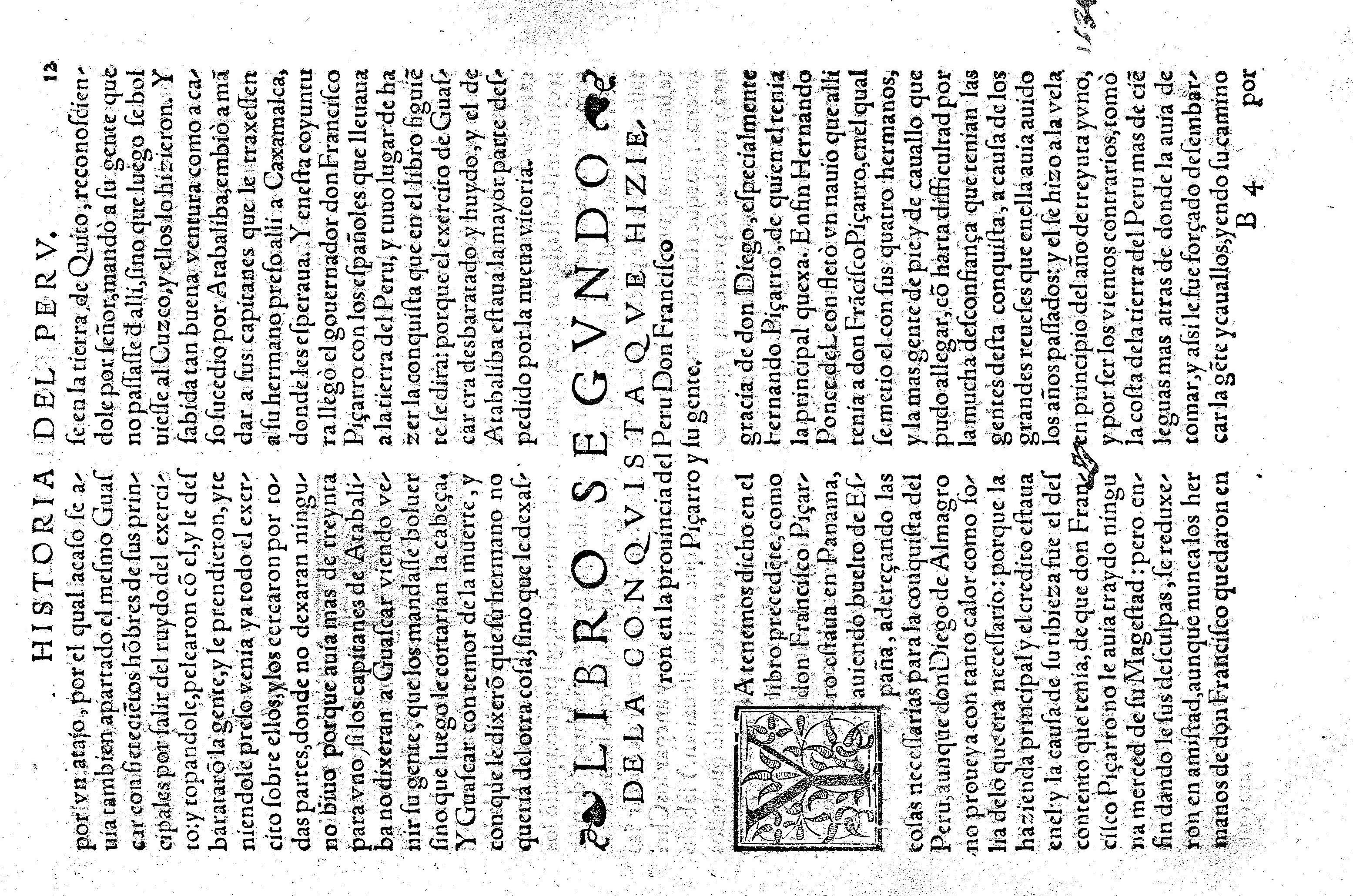 Libro segundo de la conquista que hizieron en la provincia del Perú Don Francisco Pizarro y su gente