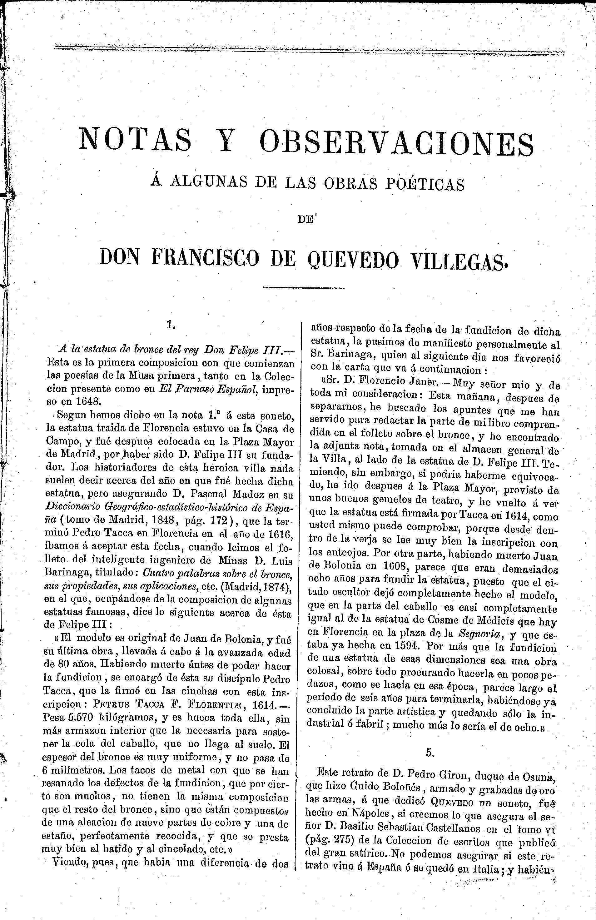 Notas y observaciones á algunas de las obras poéticas de don Francisco de Quevedo