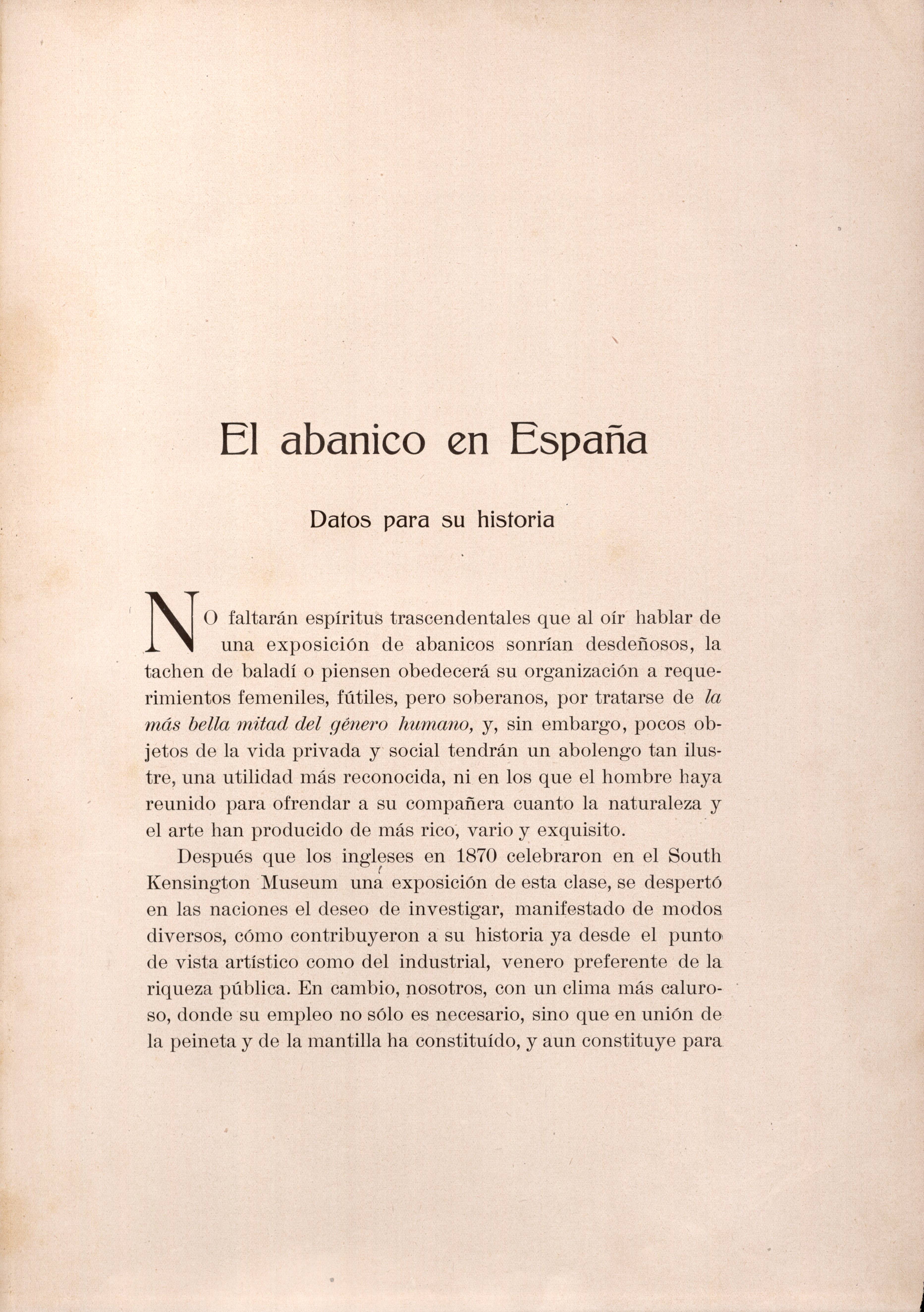 El abanico en España. Datos para su historia