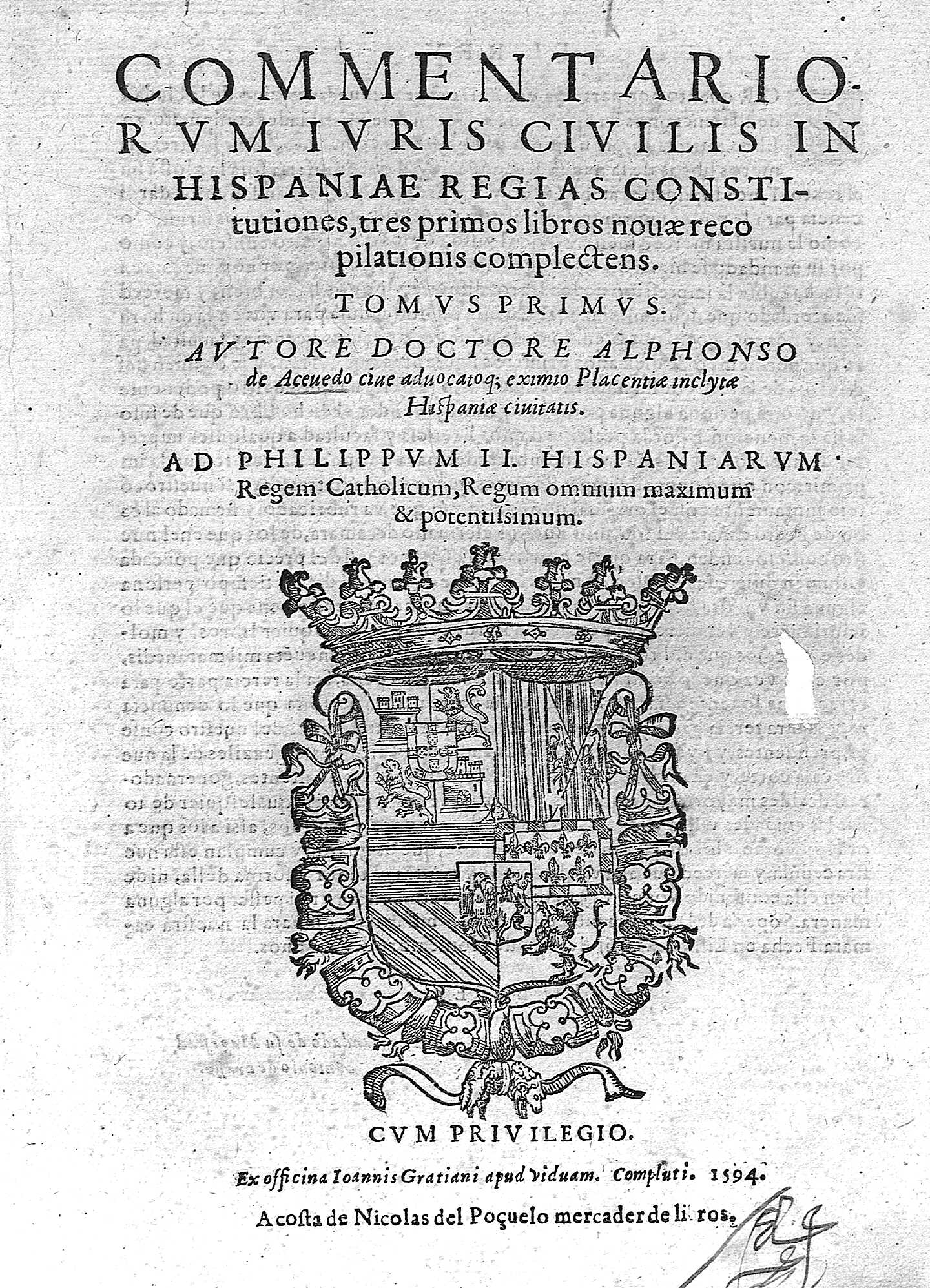 Commentariorum iuris civilis in Hispaniae Regias Constituciones,...
