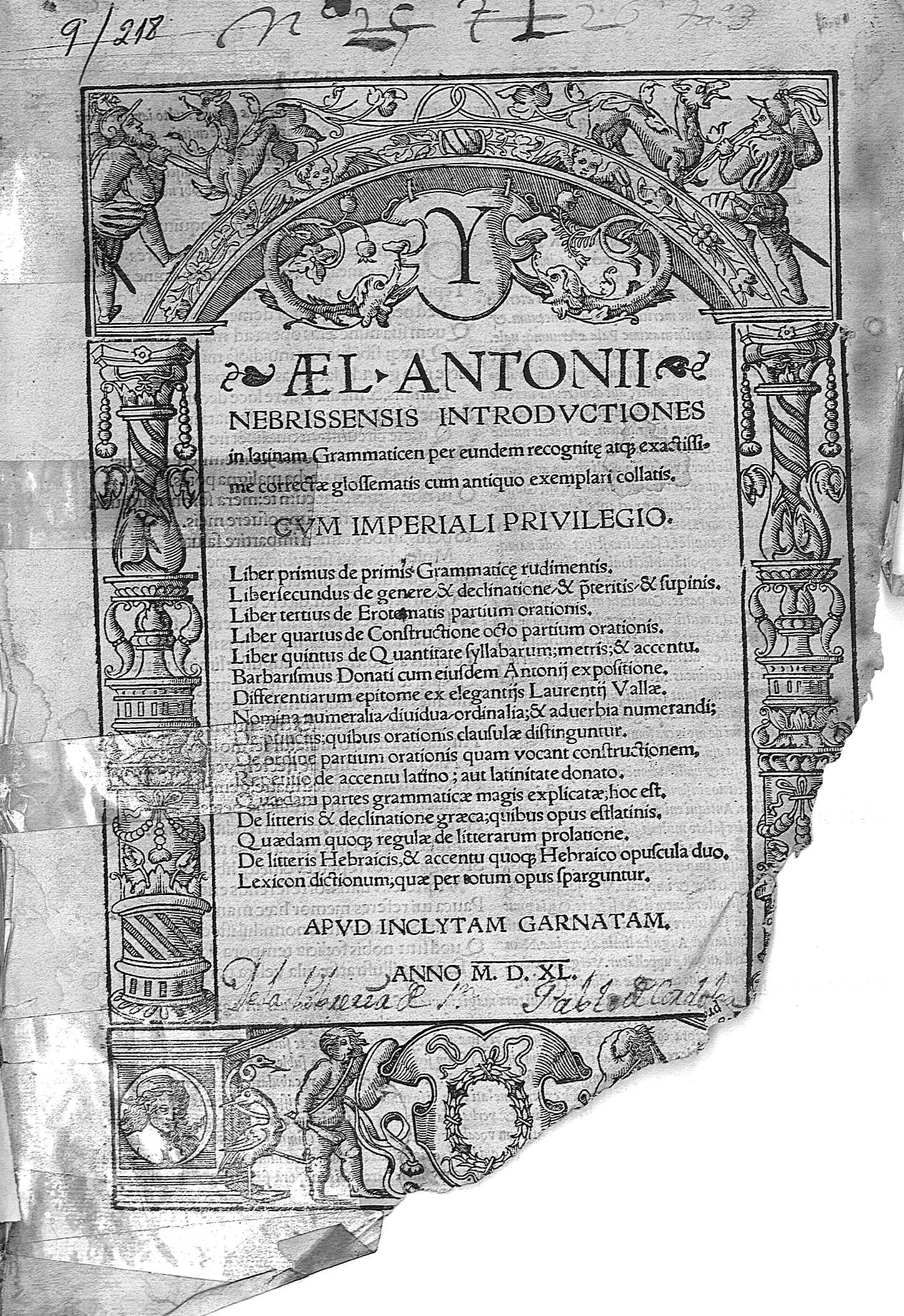 Ael Antonii Nebrissensis introductiones in latinam Grammsticen per eundem...