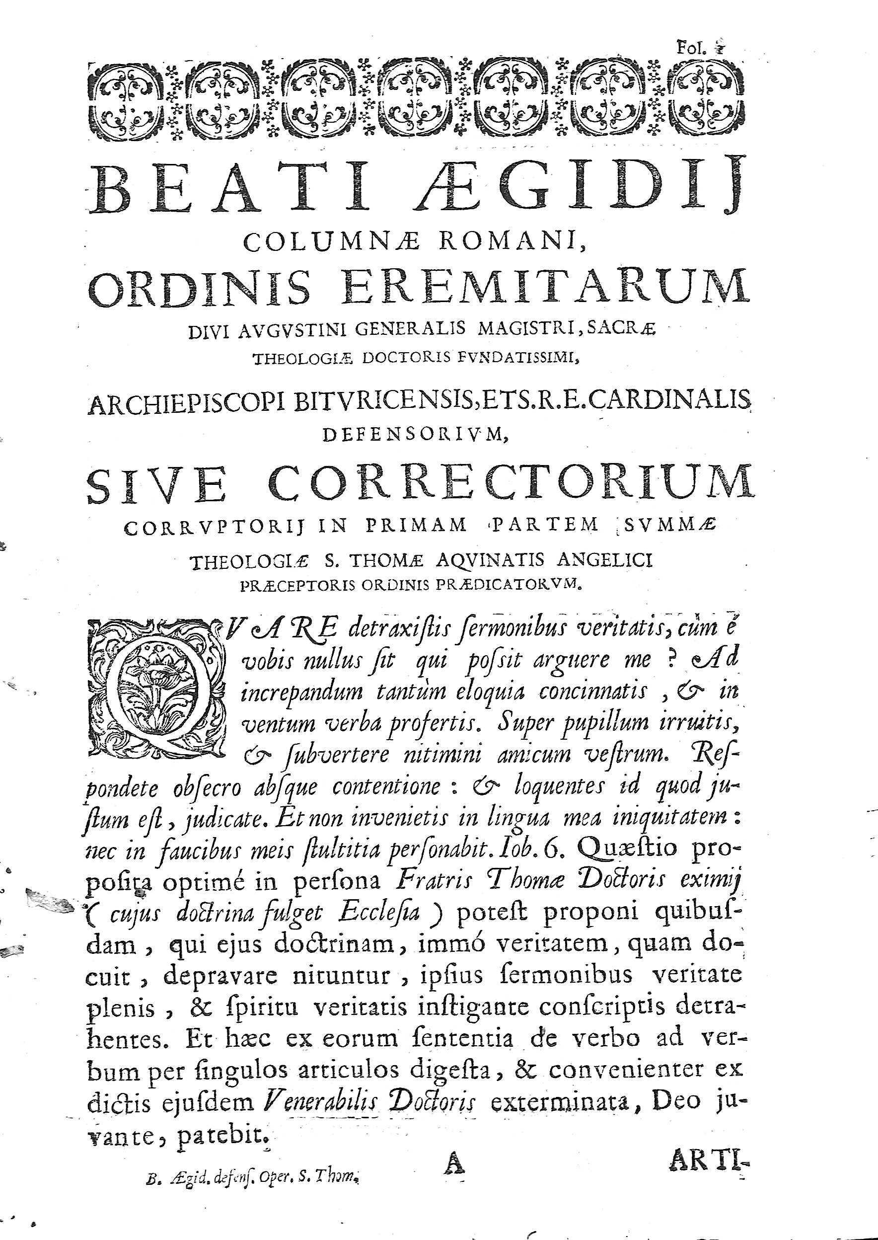 [Praeceptoris Ordinis Praedicatorum] 1