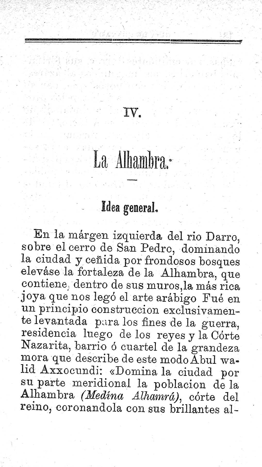 IV. La Alhambra