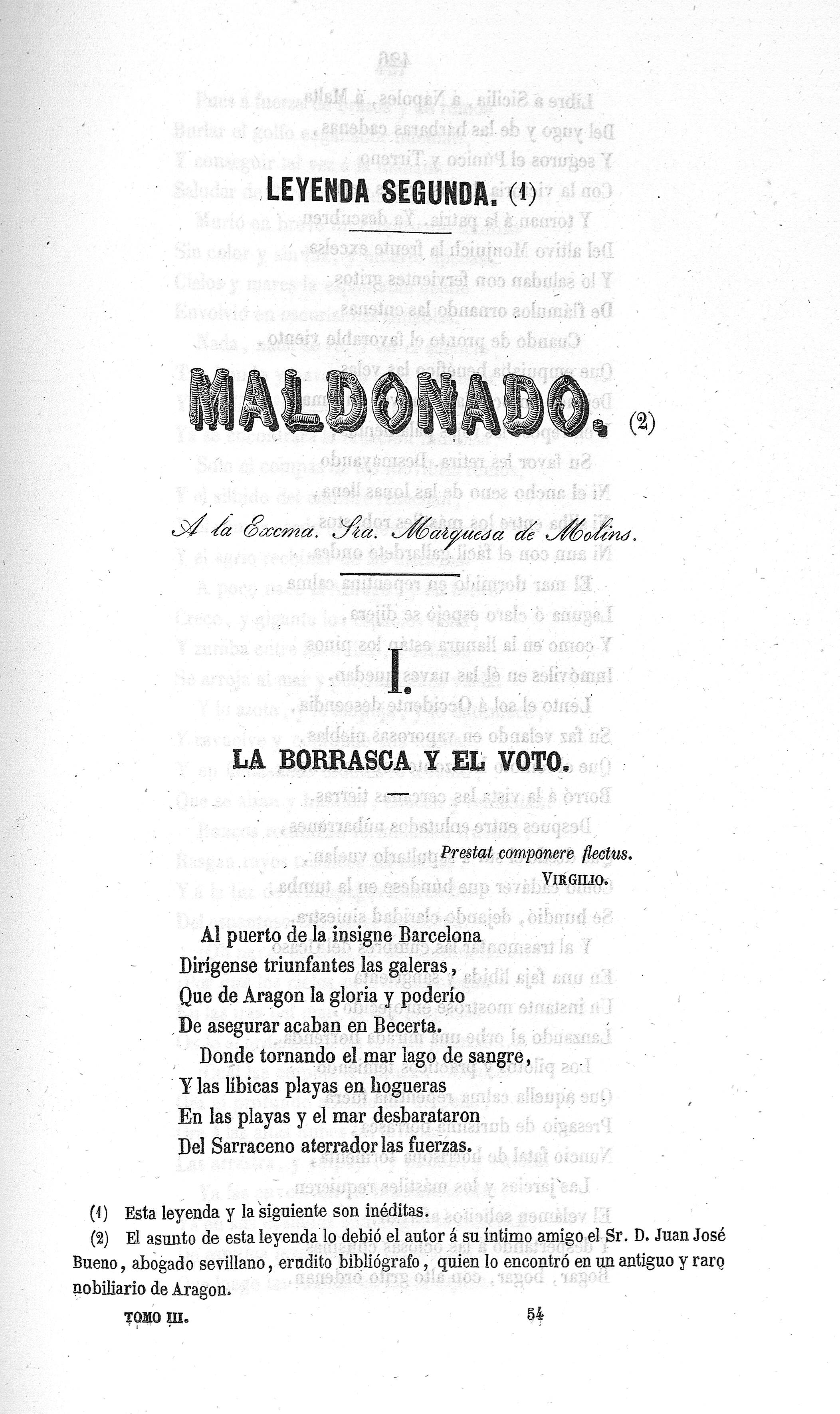 Leyenda Segunda. Maldonado