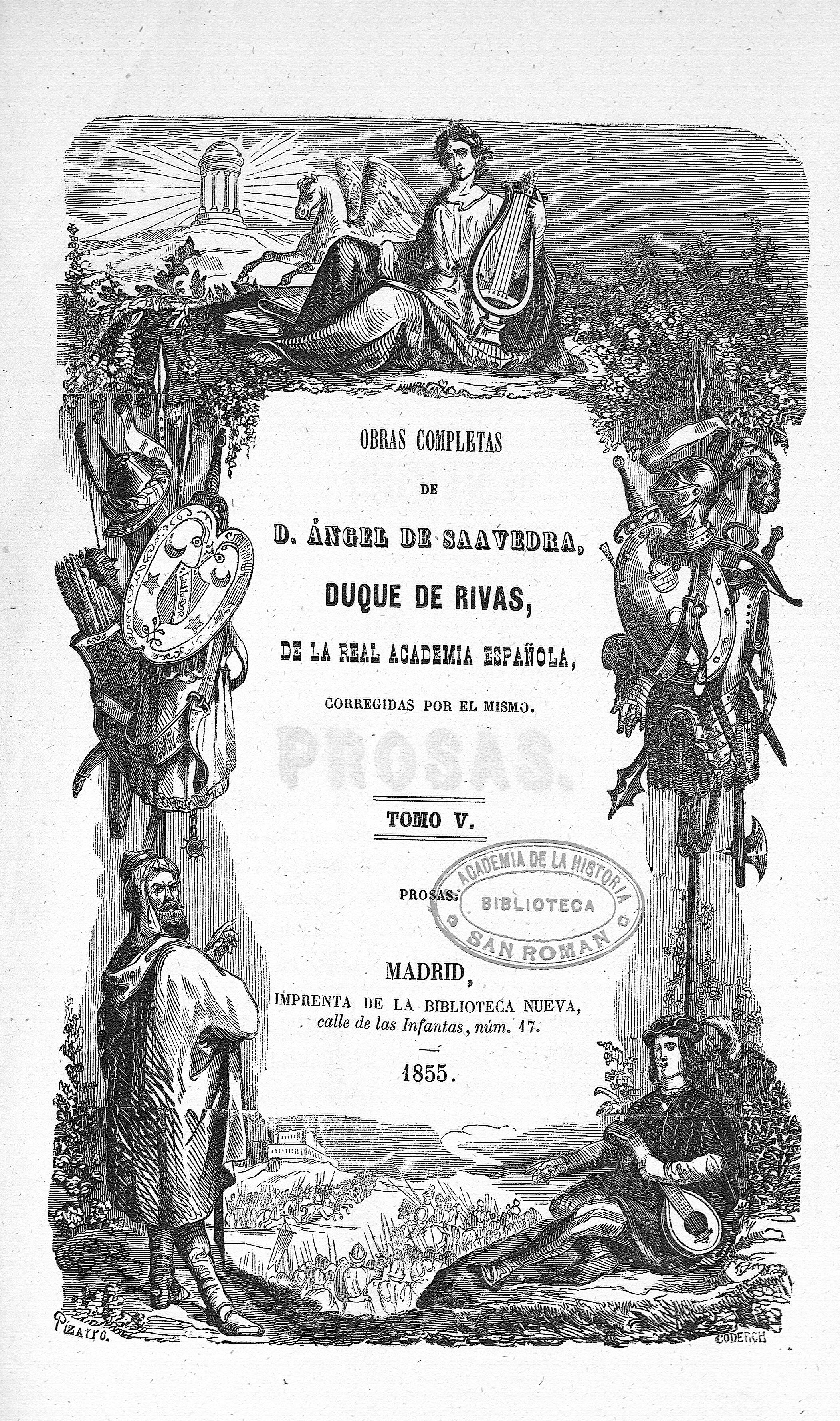 Obras completas de D. Ángel de Saavedra, Duque de Rivas,... Tomo V.