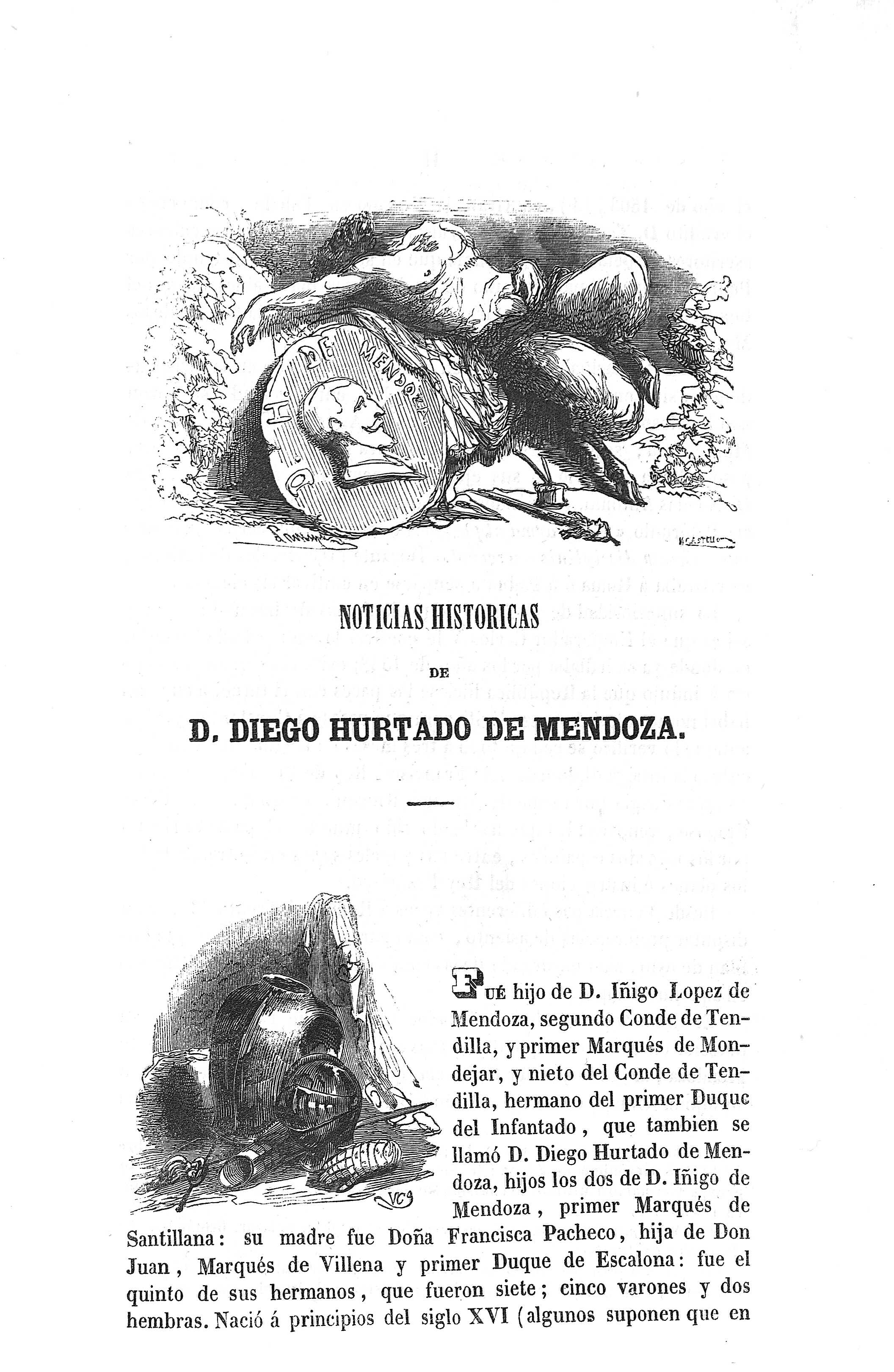 Noticias históricas de D. Diego Hurtado de Mendoza