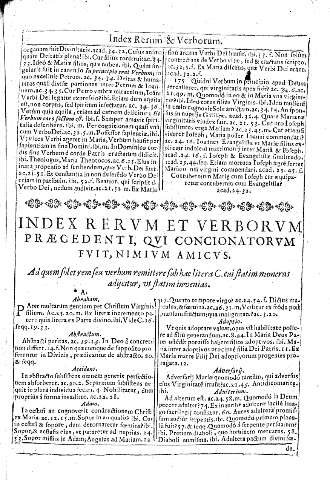 Index Rerum & Verborum