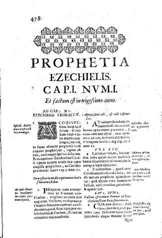 Prophetia Ezechielis. Cap.I. Nvm.I. Et factum est in trigessimo anno