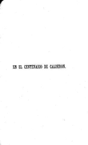En el centenario de Calderón