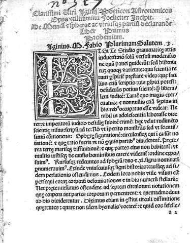[Clarissimi Viri Iginii Poeticon Astronomicon Opus utiliisimmu... Liber Primus] a2