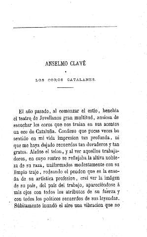 Anselmo Clavé y los coros catalanes