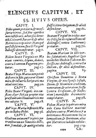 Elenchus capitum, et huius operis.