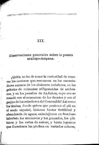 III. Observaciones generales sobre la poesía arabigo-hispana