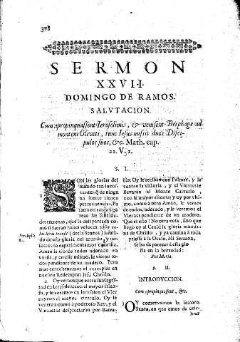 Sermon XXVII. Domingo de Ramos