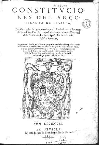 Constituciones del Arçobispado de Sevilla