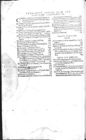 Catalogus eorum, quae hoc volumine continentur