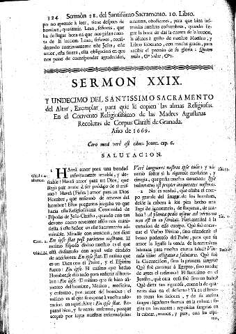 Sermon XXIX. Y Undecimo del Santissimo Sacramento del Altar, exemplar, para que le copien las almas Religiosas