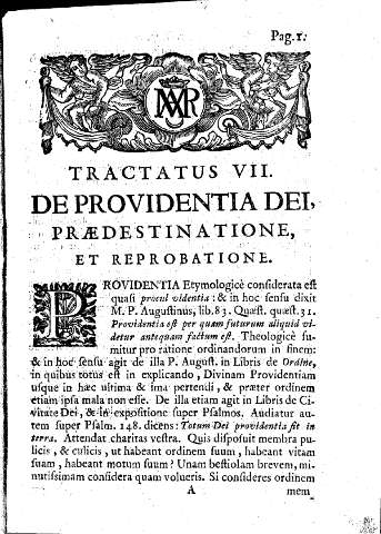 Tractatus VII. De Providentia Dei, Praedestinatione, et reprobatione