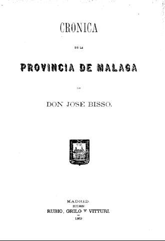 Cronica de la provincia de Malaga