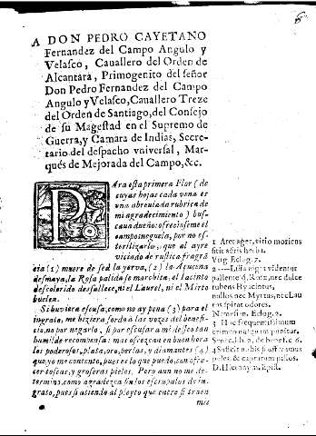 A Don Pedro Cayetano Fernandez del Campo Angulo y Velasco, Cauallero del Orden de Alcantara ...