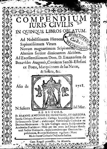 Compendium iuris civilis in quinque libros oblatum