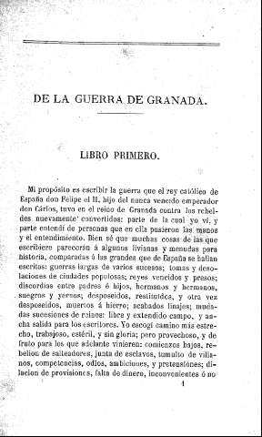De la guerra de Granada. Libro primero.