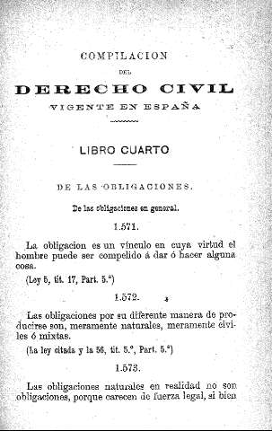 Compilación del Derecho Civil vigente en España. Libro cuarto.