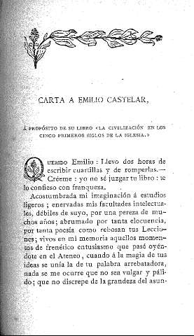 Carta a Emilio Castelar