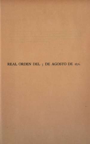 Real Orden del 5 de Agosto de 1876
