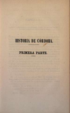 Historia de Córdoba. Primera Parte