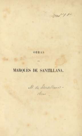 Obras del Marqués de Santillana