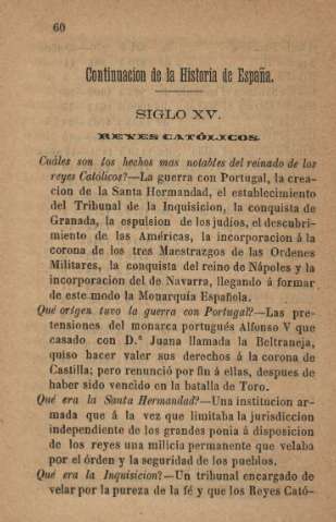 Continuación de la Historia de España. Siglo XV. Reyes Católicos