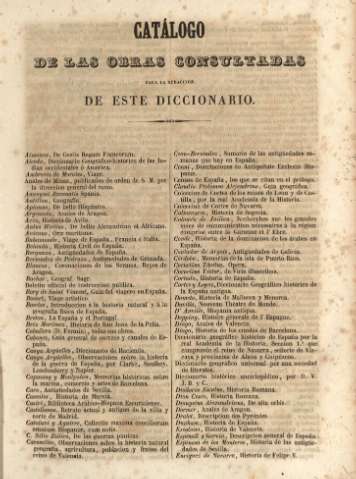 Catálogo de las obras consultadas para la redaccion de este diccionario