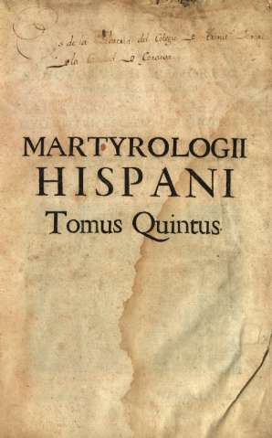 Martyrologii Hispani. Tomus Quintus