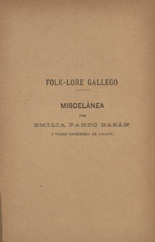 Folk-lore gallego. Miscelánea por Emilia Pardo Bazán