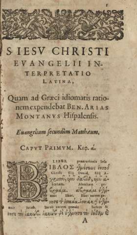 S. Iesv Christi Evangelii Interpretatio latina ... Euangelium secundùm Mathhaeum