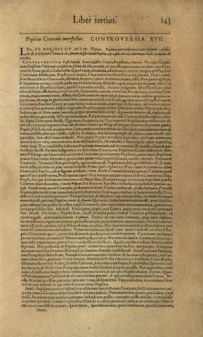 Liber Tertius. Controversia XVII