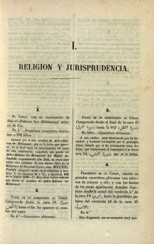 I. Religion y jurisprudencia