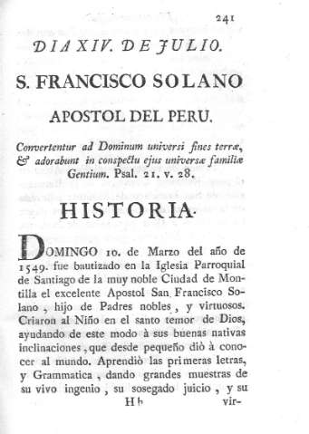 S. Francisco Solano