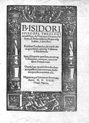 B. Isidori epsicopi, theologi uetustissimi, de Nativitate Domini...