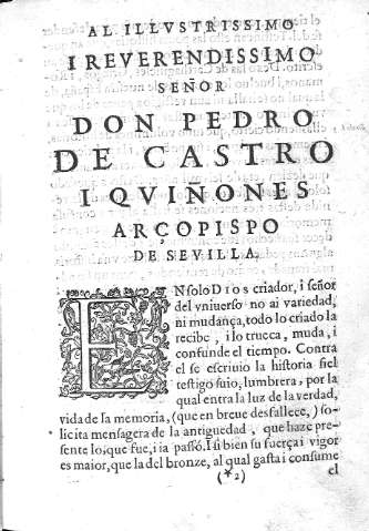 Al illustrissimo i reverendissimo señor Don Pedro de Castro i Quiñones...