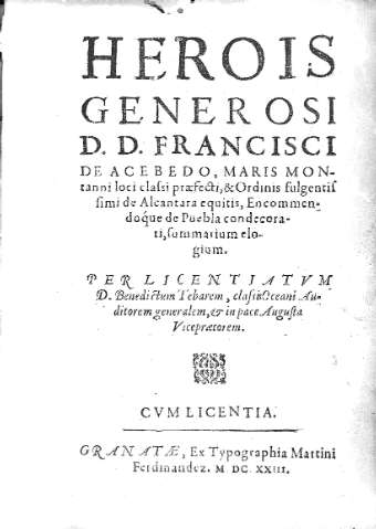 Herois generosi D. D. Francisci de Aceredo,...
