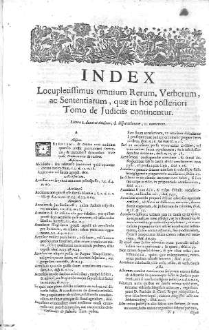 Index Locupletissimus omnium Rerum, Verborum,...