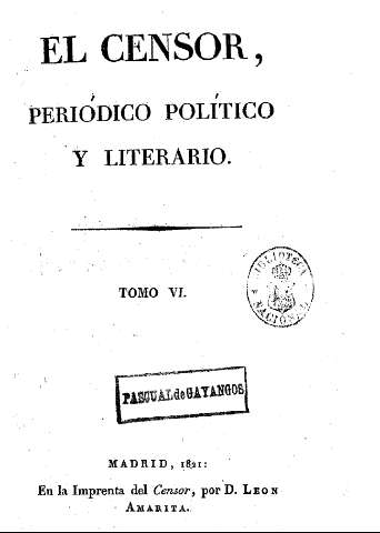 El censor, periódico político y literario. Tomo VI