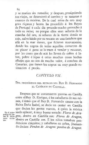 VII. Del pronóstico del reinado del Rey D. Fernando el Católico en Castilla