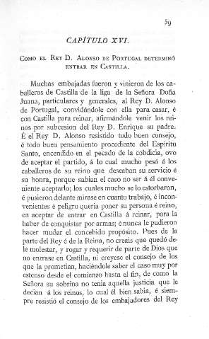 XVI. Como el Rey D. Alonso de Portugal determinó entrar en Castilla