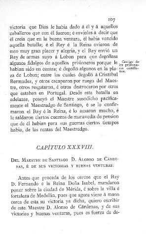 XXXVIII. Del maestre de Santiago D. Alonso de Cárdenas...