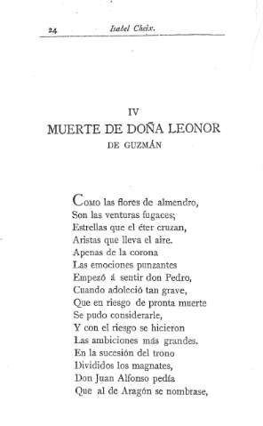 IV. Muerte de Dª Leonor de Guzmán